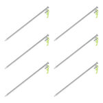 Piqueta para terreno rocoso de 40 cm acero galvanizado con gancho en P Heavy Duty – set de 6 unidades