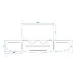 Paraviento de cocina de 3 piezas de acero plegable con placa base 63 x 30,5 x 25 cm