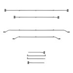 Arco metalico extensible 152–220 cm para lona de remolque