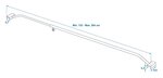 Soporte de lona de aluminio extensible de 132 a 204 cm para lona de remolque