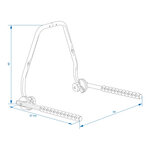 Soporte de pared ajustable para 1 bicicleta