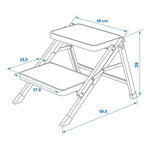 Escalon plegable de 2 peldanos