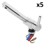Grifo mezclador Trend A 12V con cano recto Ø27 mm cromo x5 unidades