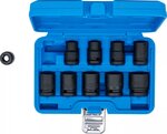 Juego de llaves de vaso de impacto hexagonal entrada (1/2) 10 - 24 mm 10 piezas