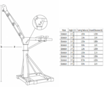 Grua de obra 500 kg 25 m electrica 230V – Rotacion 360°