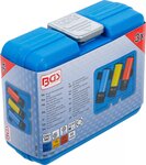 Juego de vasos de impacto con protector de plastico entrada (1/2) 17 / 19 / 21 mm 3 pieces