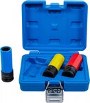 Juego de vasos de impacto con protector de plastico entrada (1/2) 17 / 19 / 21 mm 3 pieces