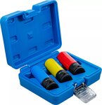 Juego de vasos de impacto con protector de plastico entrada (1/2) 17 / 19 / 21 mm 3 pieces