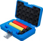Juego de vasos de impacto con protector de plastico extra largas entrada (1/2) 17 / 19 / 21 mm 3 piezas