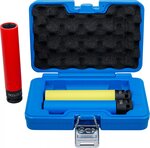 Juego de vasos de impacto con protector de plastico extra largas entrada (1/2) 17 / 19 / 21 mm 3 piezas