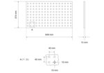 Panel perforado version estandar para sistema de modulos de pared