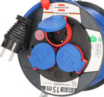 Carrete de cable 15 m IP44 AT-N05V3V3-F 3G1,5 azul