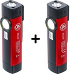 Lampara de mano COB-LED / UV de aluminio 1 W x2 piezas