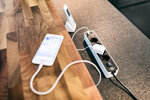 Regleta con USB 4 tomas blanco/negro 1,5 m H05VV-F 3G1,5 con interruptor