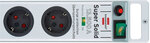 Regleta con proteccion contra sobretensiones 5 tomas plata 13.500A 2,5 m H05VV-F 3G1,5