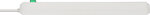 Regleta con interruptor 8 tomas blanca 3 m H05VV-F 3G1,5