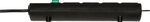 Regleta con enchufe plano 4 tomas negra 2m H05VV-F 3G1,5