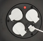 Carrete de cable VL2-X 3 tomas con USB negro 10 m H05VV-F 3G1,5