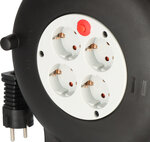 Caja de cable Vario VL2-X 4 tomas 10m H05VV-F 3G1.5 negro/gris claro