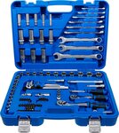 Juego de llaves de vaso hexagonal entrada 6,3 mm (1/4) / 10 mm (3/8) 92 piezas