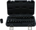 Juego de puntas y llaves de vaso entrada (1/4), (3/8), (1/2) E-Torx / perfil en T (para Torx) 25 piezas