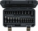 Juego de puntas y llaves de vaso entrada (1/4), (3/8), (1/2) E-Torx / perfil en T (para Torx) 25 piezas