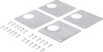 Juego de placas de reparacion de bisagras acero inoxidable 4 piezas