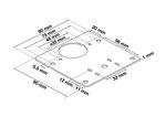 Juego de placas de reparacion de bisagras acero inoxidable 4 piezas
