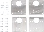 Juego de placas de reparacion de bisagras acero inoxidable 4 piezas