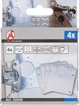 Juego de placas de reparacion de bisagras acero inoxidable 4 piezas