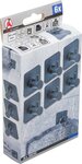 Juego de ganchos para toallas negro autoadhesiva 6 piezas