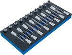 Bandeja de herramientas 1/3: Juego de conectores de bits 12,5 mm (1/2 pulgada) T-Star (p