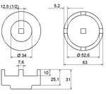 Llave de vaso almenada para rotulas para Mercedes-Benz Clase M