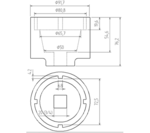 Llave almenada para transmisión para Scania 72/80 mm