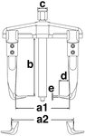 Poulietrekker universal-dos brazos 130mm