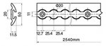 L.3000mm carril curvado de aluminio