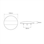 Luz trasera 12 24V 3 funciones 140mm STI LED