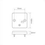 Luz trasera 12 24V 4 funciones 100x100mm LED