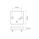 Luz trasera 12/24V de 4 funciones 100x100mm LED