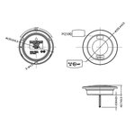 Luz trasera de 3 funciones 122mm 24LED cromada