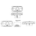 Luz trasera de 6 funciones 296x142mm 32LED derecha