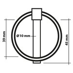 Pin pasador de enganche de 10mm con anillo