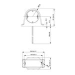 Ancho luz roja blanca 68x62mm 8LED