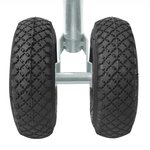 Doble rueda jockey 48mm 2 aros de plastico y neumatico de aire 260x85mm