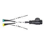 Juego de cables de 7M con enchufe de 13 pines y 2 conectores de 5 pines + 5M DC