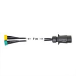 Juego de cables de 7 m con enchufe de 7 pines y conector de 2x 5 pines