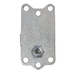 Abrazadera de 48 mm de hierro fundido con palanca de inclinacion para rueda de morro