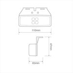 Lampara de galibo 12 24V blanca 110x40mm LED con soporte