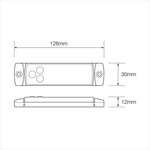 Luz blanca para posición frontal de 12/24V y LED de 126x30mm