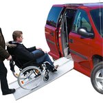 Rampa plegable de aluminio para silla de ruedas 122x73cm 270kg